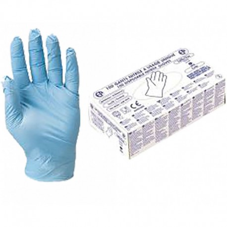 GANTS NITRILE BLEUS ALIMENTAIRE